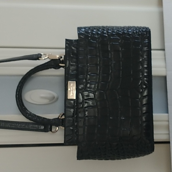 Kate Spade Ridgly Avenue Becky Ostrich Leather Black Bag - Picture 2 of 12